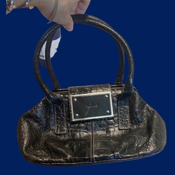 Prune Leather handbag satchel mini bag - Picture 2 of 15